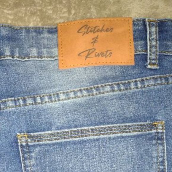 Stitches and Rivets Jeans Stitches And Rivets Mens Stylish Prefaded